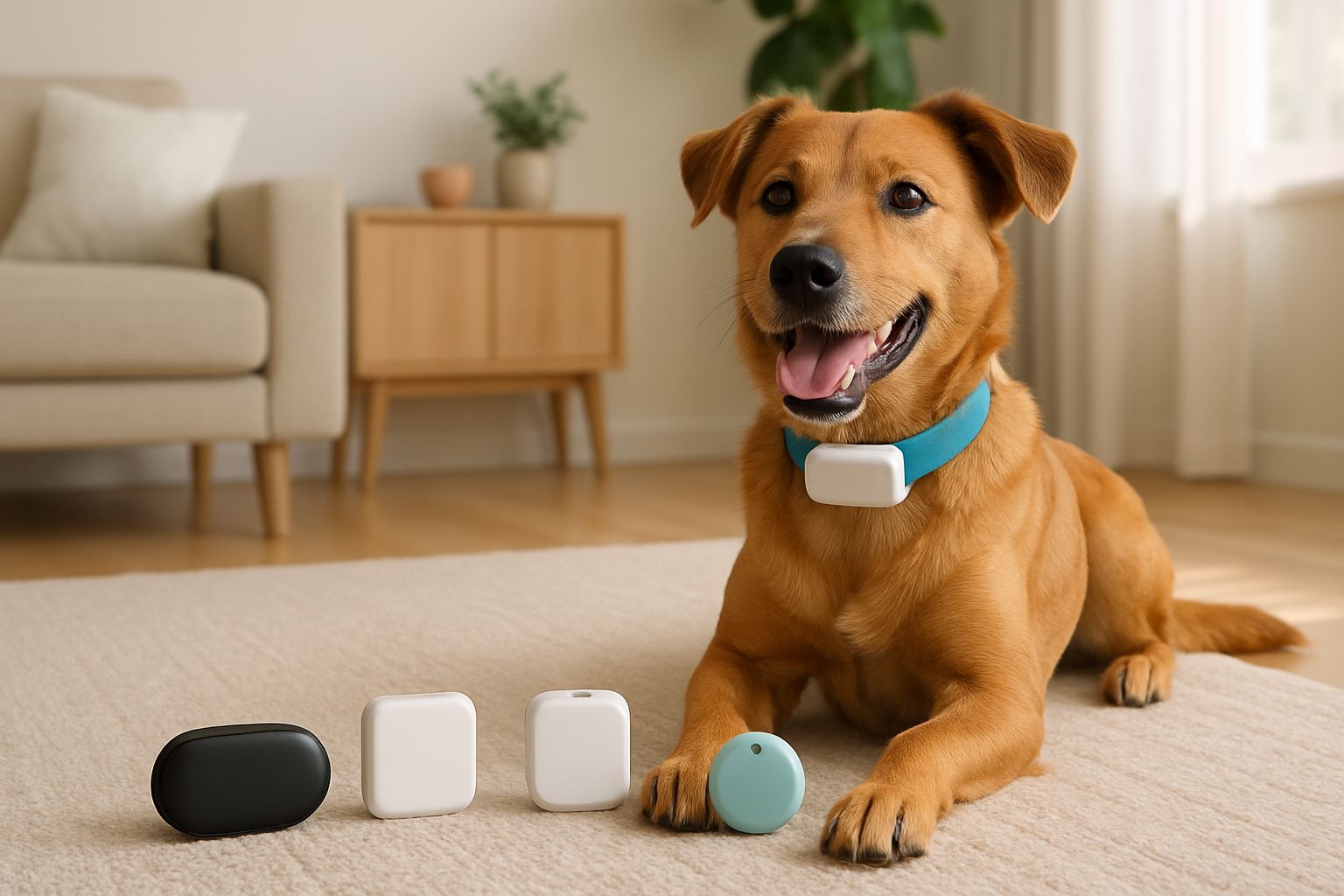 GPS pet trackers — pet tech product photo