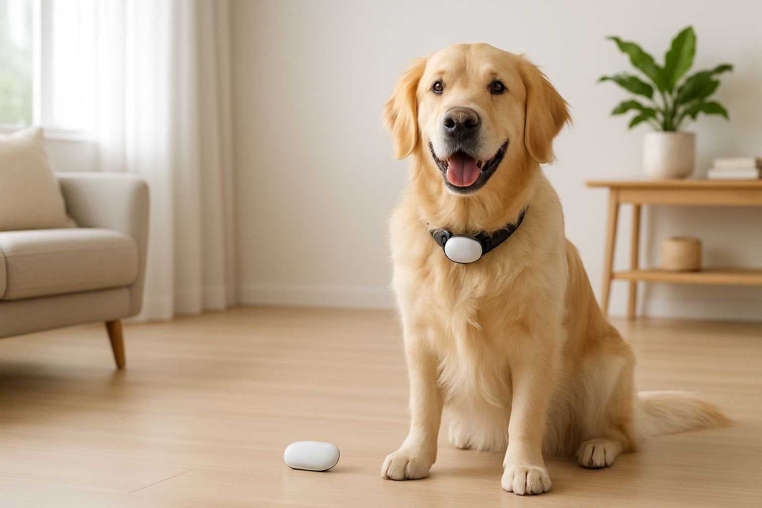 pet health and activity monitors — pet tech product photo