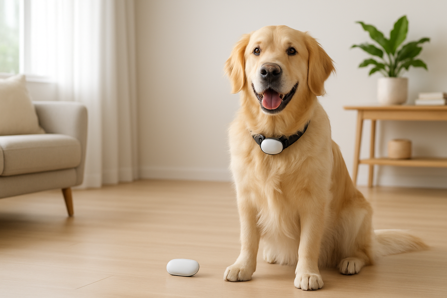 pet health and activity monitors — pet tech product photo