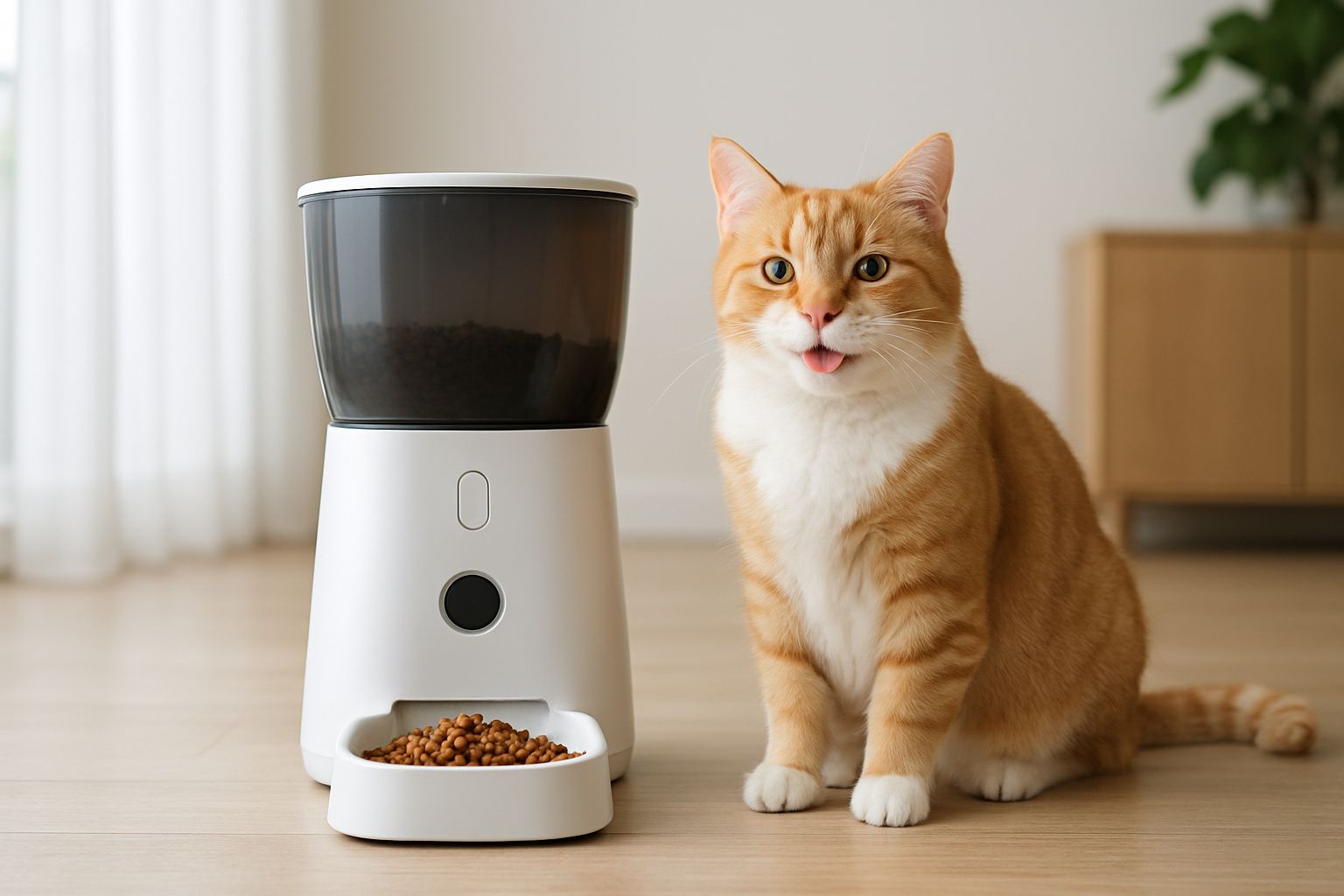 automatic smart pet feeders — pet tech product photo