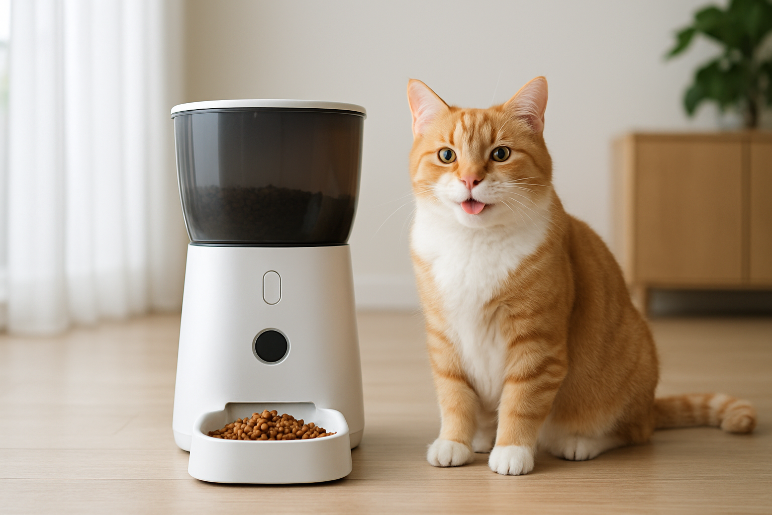 automatic smart pet feeders — pet tech product photo