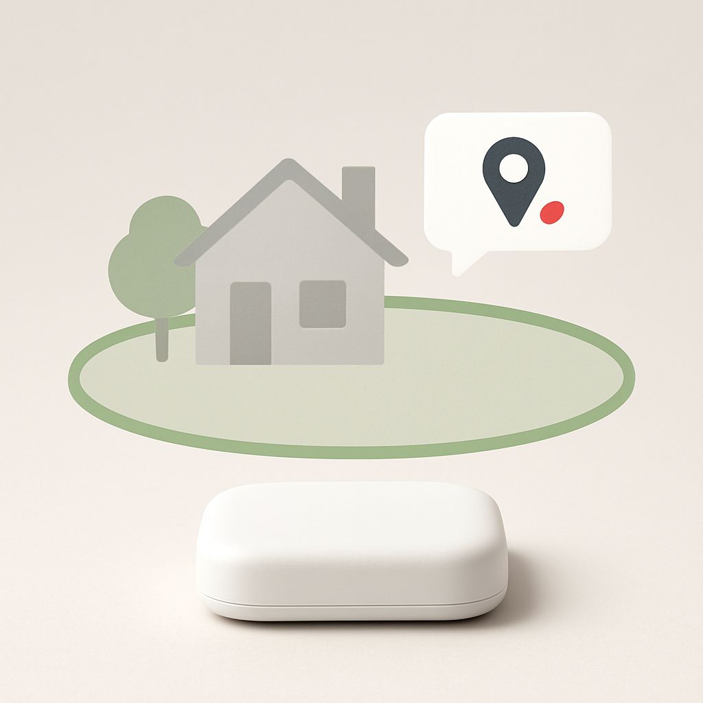Geofence and escape alerts — pet tech product photo