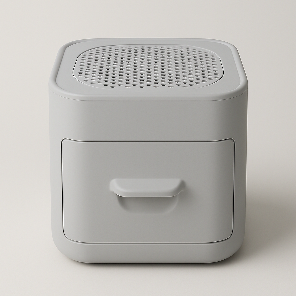 Odour control and sealed drawers — pet tech product photo