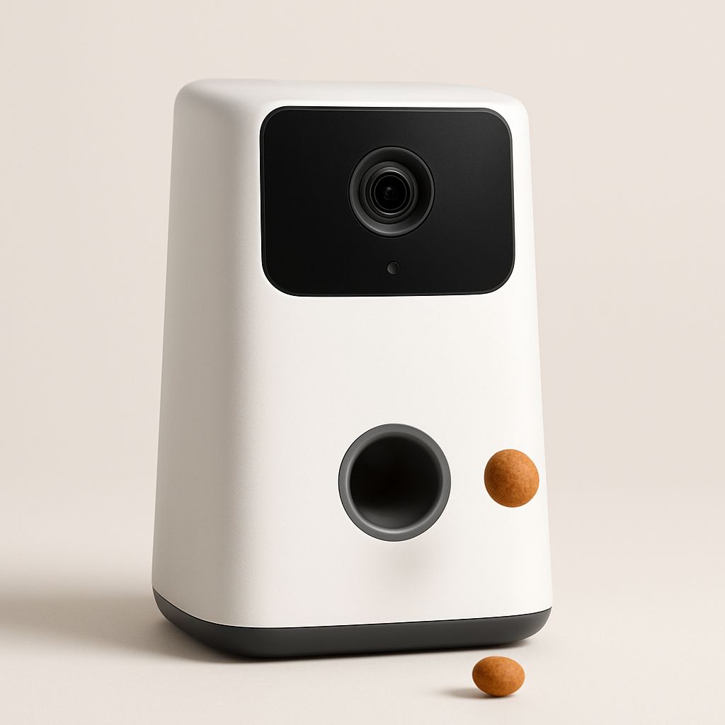 Treat-tossing cameras — pet tech product photo