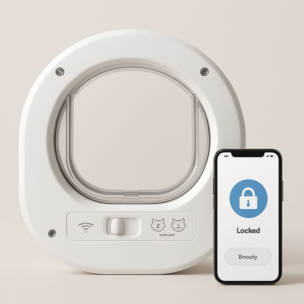 Curfew and app control — pet tech product photo