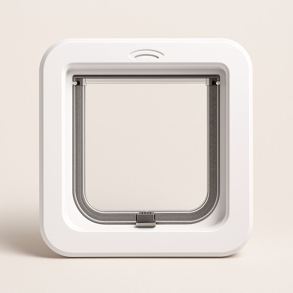 Microchip-controlled doors — pet tech product photo