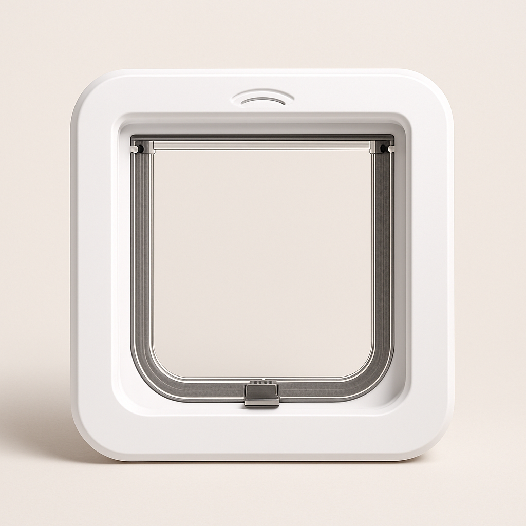 Microchip-controlled doors — pet tech product photo