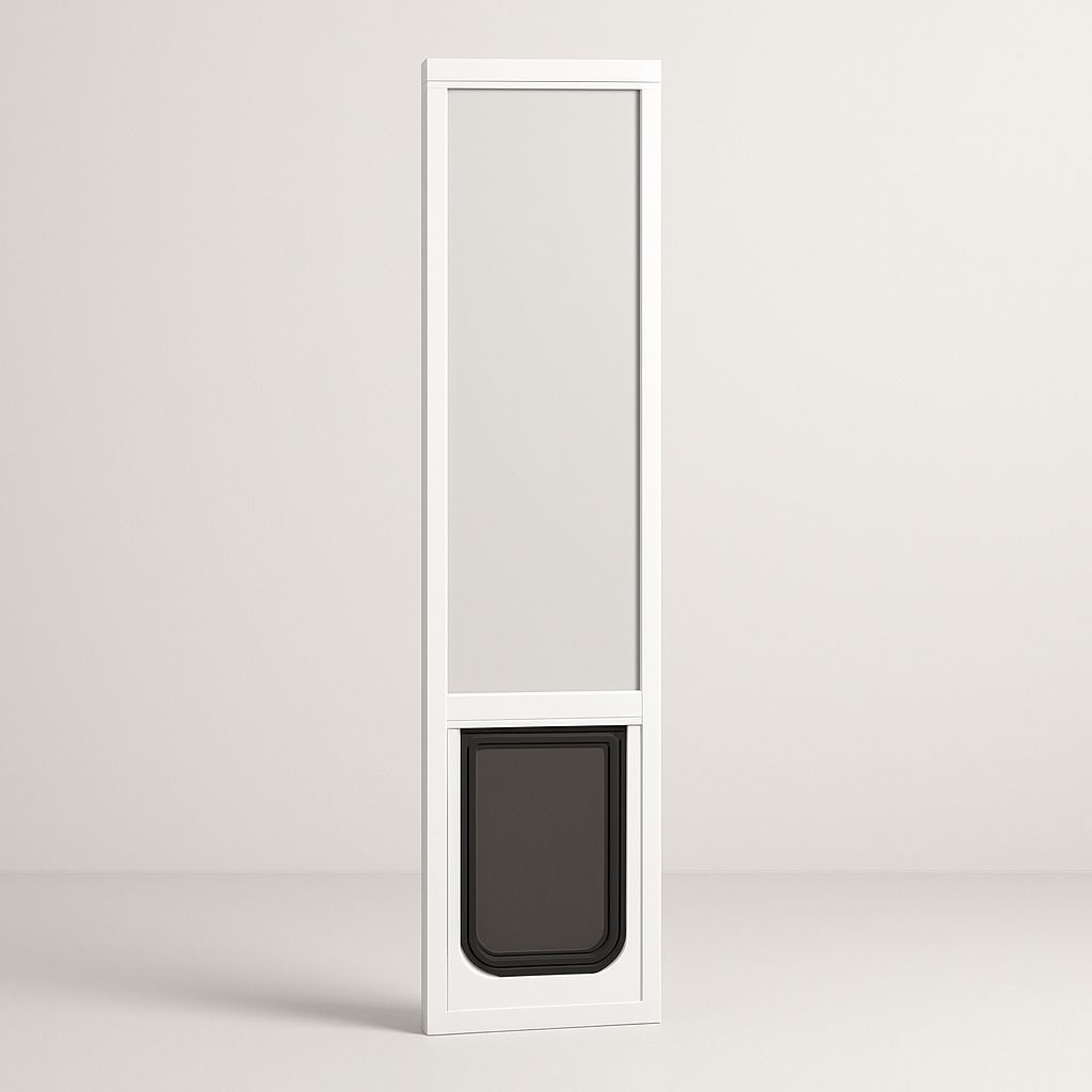 Sliding-door inserts, no cutting — pet tech product photo