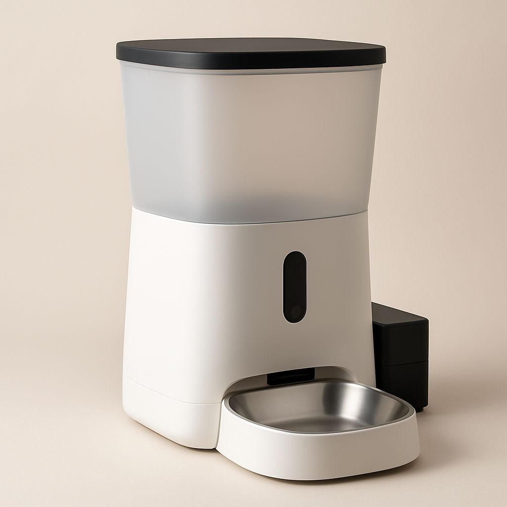 Large hopper with battery backup — pet tech product photo