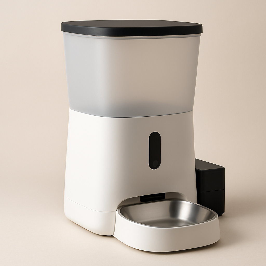 Large hopper with battery backup — pet tech product photo