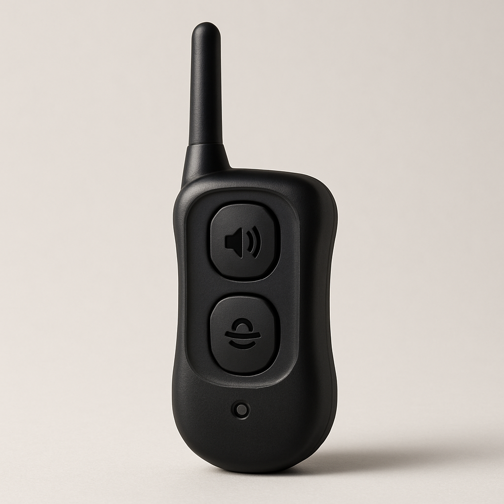 Vibration and tone remotes — pet tech product photo
