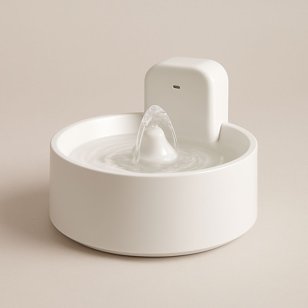 Cordless rechargeable fountains — pet tech product photo